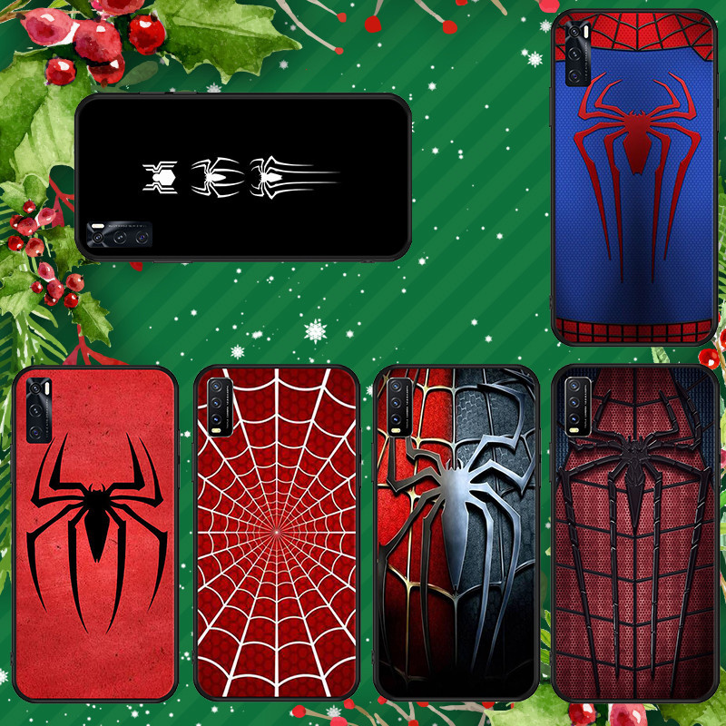 นุ่มสีดํา Vivo Y95 Y93 Y91 V5 Y67 V5s V5 Lite Y66 V5 Plus Y5S V7 Plus Y79 Y17s y16 Spiderman W เคสโท