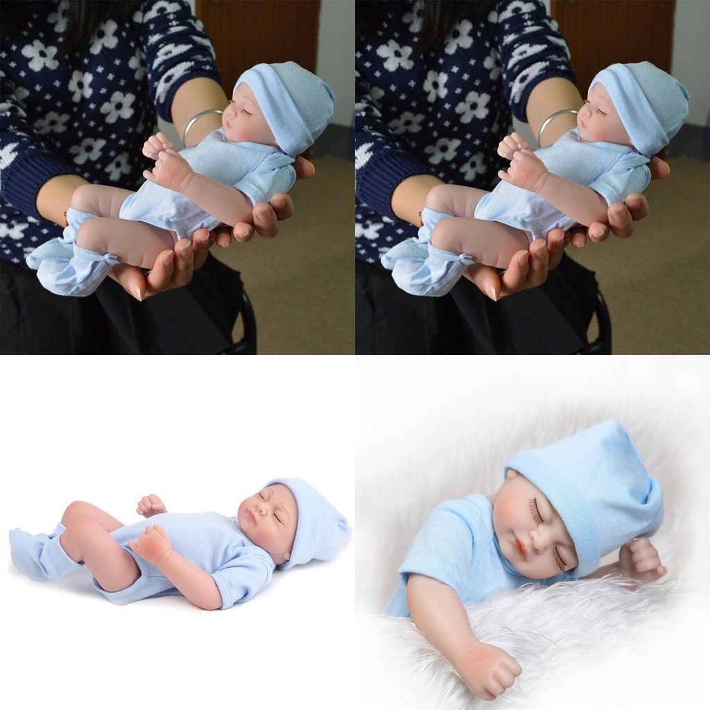 ตุ๊กตาเด็กทารกแรกเกิด ซิลิโคนไวนิล แฮนด์เมด 10 นิ้ว