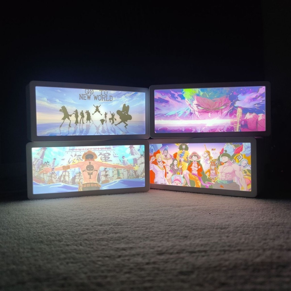 Luffy Zoro Light Box Type C Interface Night Light ของขวัญที่ดีที่สุดสําหรับแฟนหนึ่งชิ้น