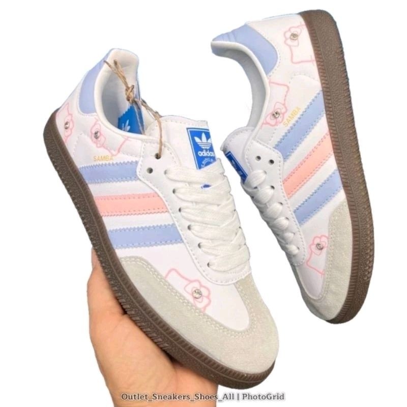 ♞,♘,♙รองเท้า Adidas Samba Hello Kitty Custom Women ผู้หญิง [ ของแท้ พร้อมส่ง ] hj