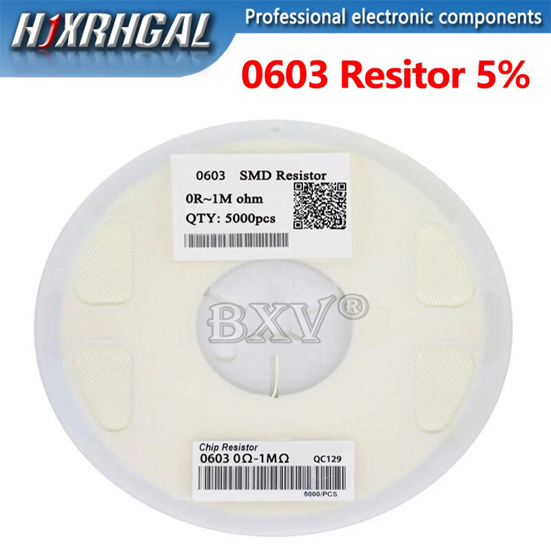 5000PCS 0603 SMD 5% ตัวต้านทานชิป SMD 0R-8.2R 0R 0.2R 0.27R 0.68R 1R 1.5R 2R 4.7R 6.8R 7.5R 8.2R ควา