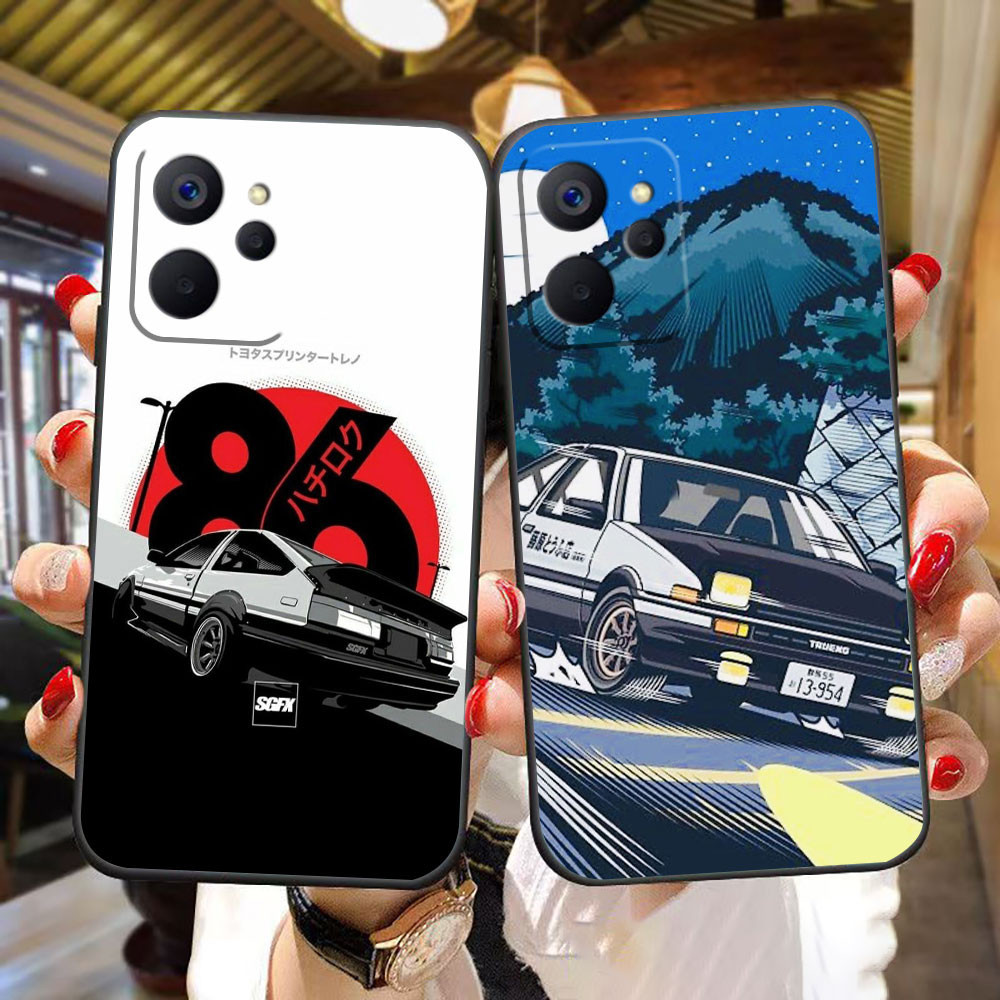เคสซิลิโคนนิ่ม TPU ลาย Initial D AE86 สําหรับ OPPO REALME 12 11 10 9 8 7 6 5 3 1 C3 C2 V25 A96 V13 I