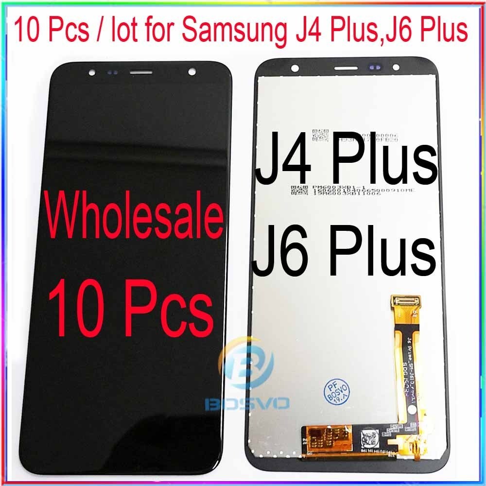 ขายส่ง10ชิ้น/ล็อตสำหรับ Samsung J4 J415 J410หน้าจอ LCD จอแสดงผล Touch Digitizer Assembly J6 Plus J610