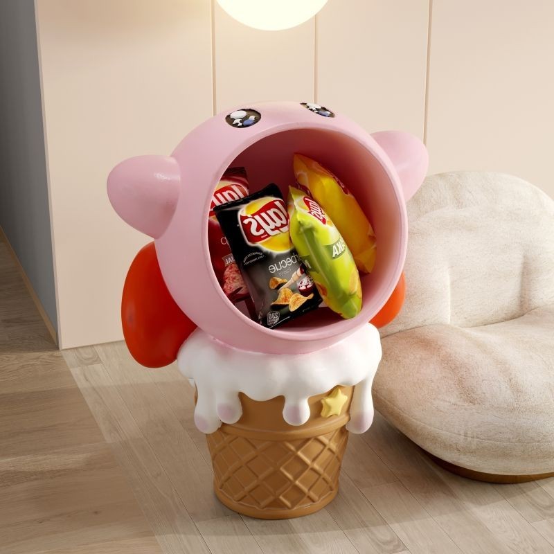 MSKA Kirby ชั้นวางขนมชั้นวางของห้องนั่งเล่นย้ายบ้านของขวัญตั้งพื้นเครื่องประดับขนาดใหญ่
