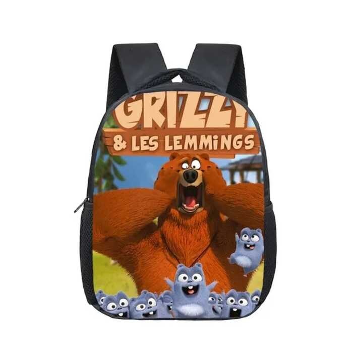❥ 12นิ้วอนิเมะ Grizzy And The Lemmings กระเป๋าเป้สะพายหลังน่า