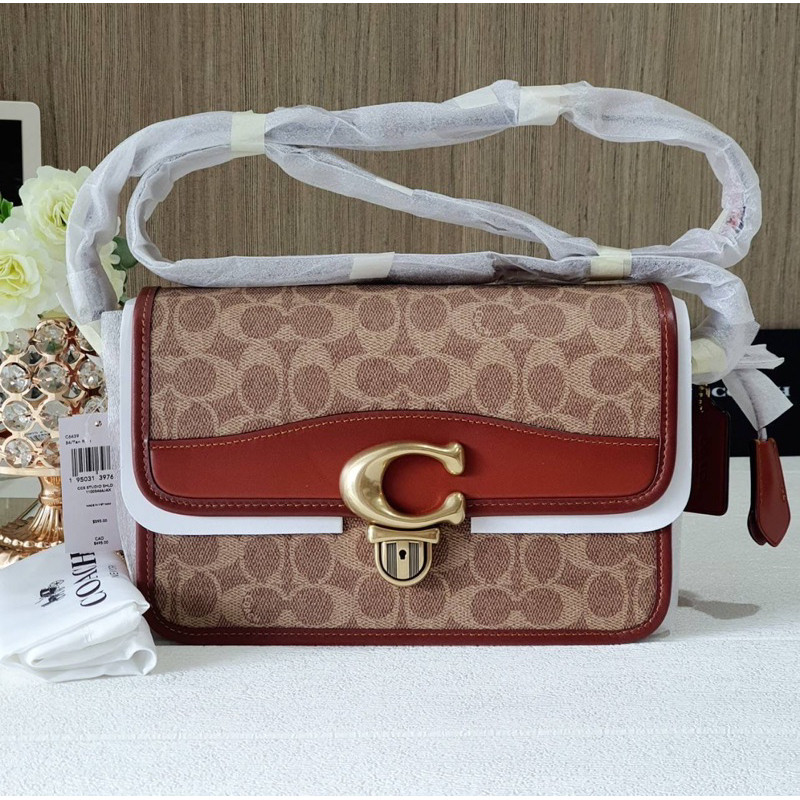 ^-^ส่วนลดXtra แฟชั่น 30%+ส่วนลดร้านค้า 5%: พร้อมส่ง แท้ % C0ACH Shop Studio Shoulder Bag