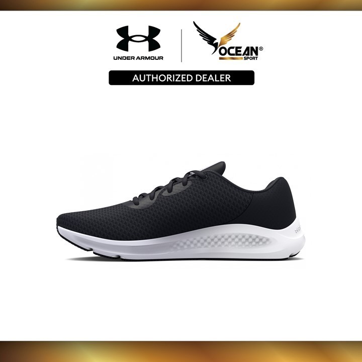Under Armour Men UA Running Charged Pursuit 3 รองเท้าวิ่ง (สีดํา-ทอง) 3024878-005