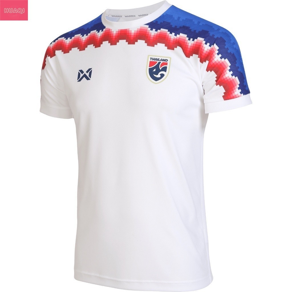 (ปรับแต่งฟรี)WARRIX ใหม่ล่าสุด!! เสื้อเชียร์คอกลม 2023-2024 เสื้อฟุตบอลทีมชาติไทย Thailand National Team Kit (Cheer Version) WA-23