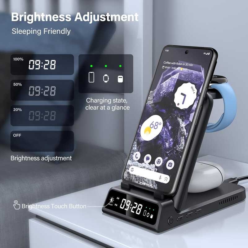 ❥ Swanscout 703G2 Wireless Charger Google 9 XL Watch Fitbit Versa 4 3 Sense สําหรับ Pix