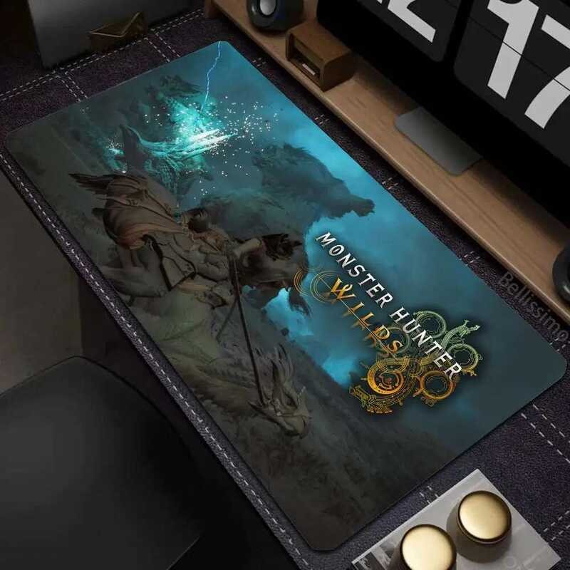 Monster Hunter World เกม Mousepad ขนาดใหญ่ XXL Gaming Compute Gamer PC คีย์บอร์ดแผ่นรองเม้าส์ 1000x500 มม.