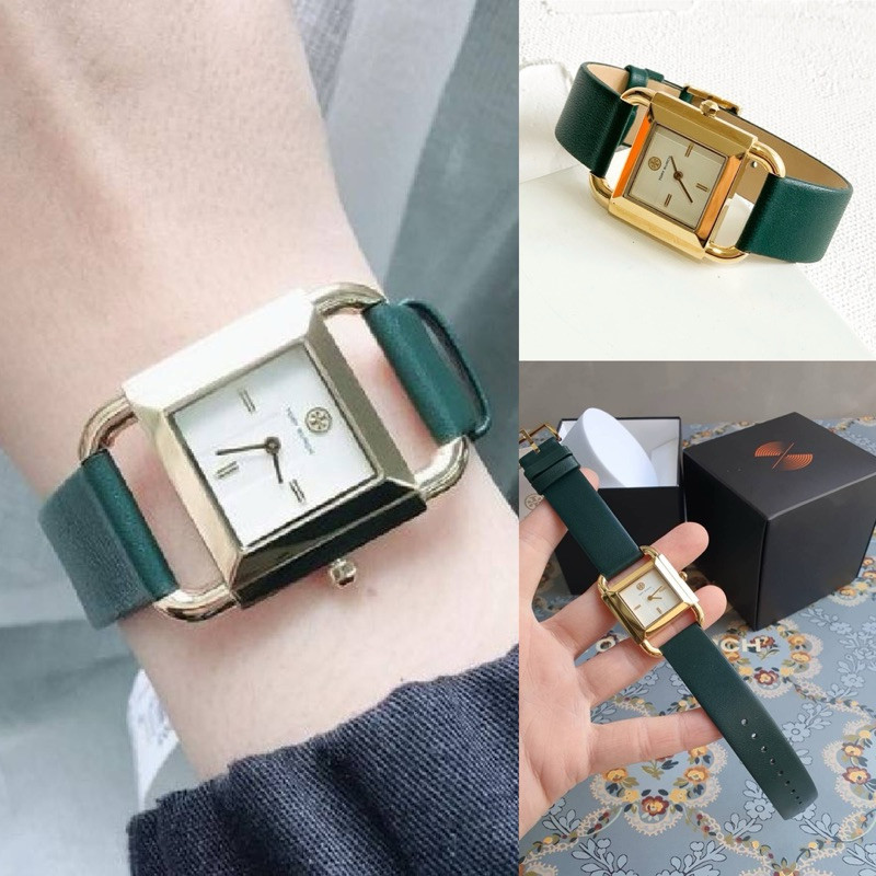 (สด-ผ่อน) นาฬิกาสายหนัง สีเขียว TBW7203 Torry Green & Gold Phipps Tbw7203 Watch