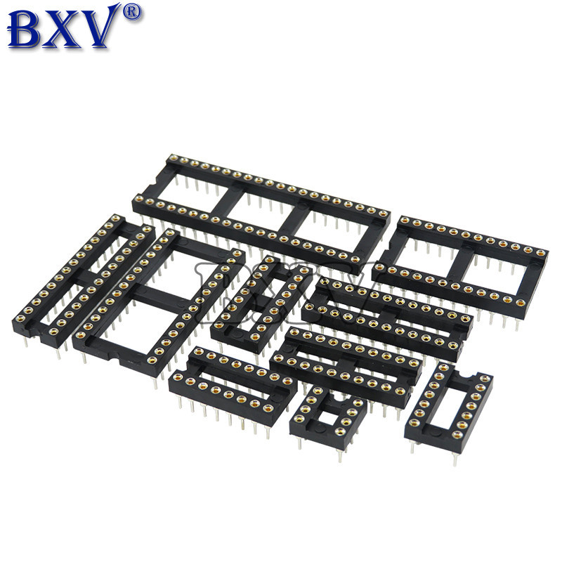 ซ็อกเก็ตเชื่อมต่อ IC DIP 6 8 14 16 18 20 24 28 40 Pin DIP6 DIP8 DIP14 DIP16 DIP18 DIP20 DIP28 DIP40 Pin 10 ชิ้น