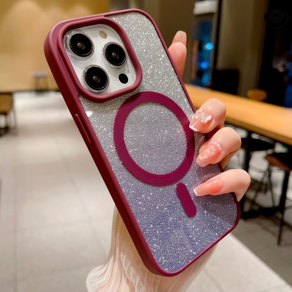 เคสซิลิโคนใส แบบแข็ง แม่เหล็ก สําหรับ iPhone 11 12 13 14 Pro Max