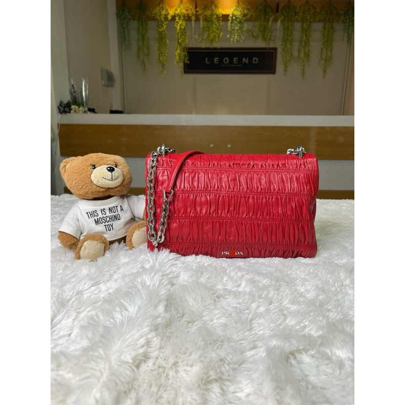 Prada nappa gaufre flap