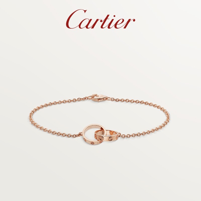 Cartier Cartier official flagship store LOVE series rose gold and white gold bracelet [gift]