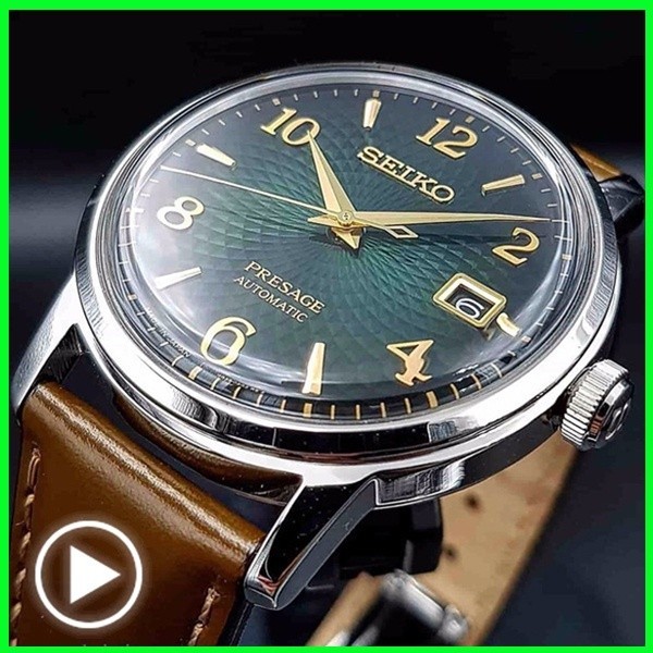 นาฬิกาข้อมือ Mojito Seiko สายหนัง อเนกประสงค์ หน้าปัดสีเขียว สไตล์คลาสสิก เหมาะกับของขวัญ สําหรับผู