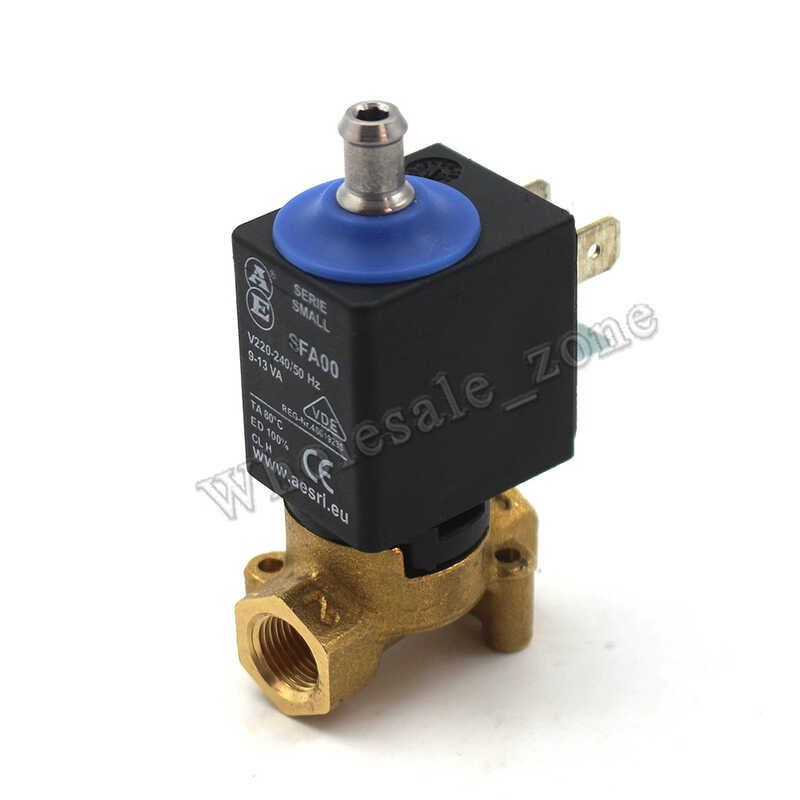Sfa00 AE N/O 2/3 AC 220V G1/8" Brass Coffee Makers Steam Air Water Electric Solenoid Vae 2 Position 