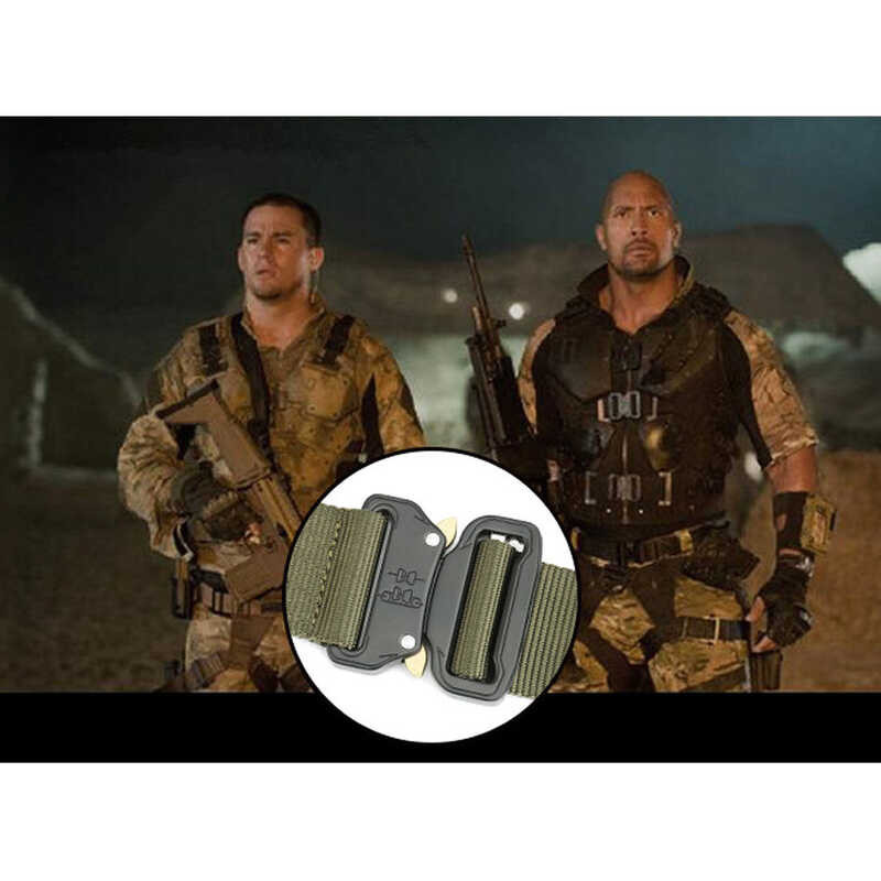 1 Tactical Rigger Belt, 1.7 Inches Mens Nylon Webbing Utility Belt With V-Ring Heavy-Duty Quick-Rel