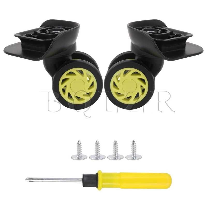 Suitcase Repair Parts Spinner Wheels 3.31 Inch W208 With Screws Set Of 2 Black