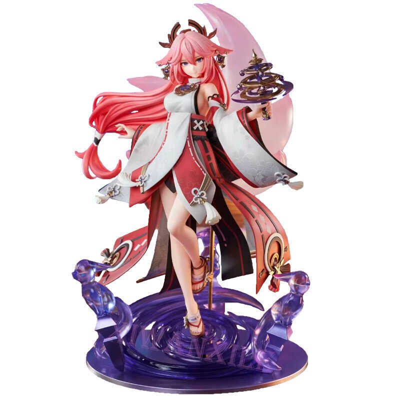 Toystoreshop 26Cm Genshin Impact Yae Miko Anime Girl Figure Yae Miko Action Figure Collectible Mode