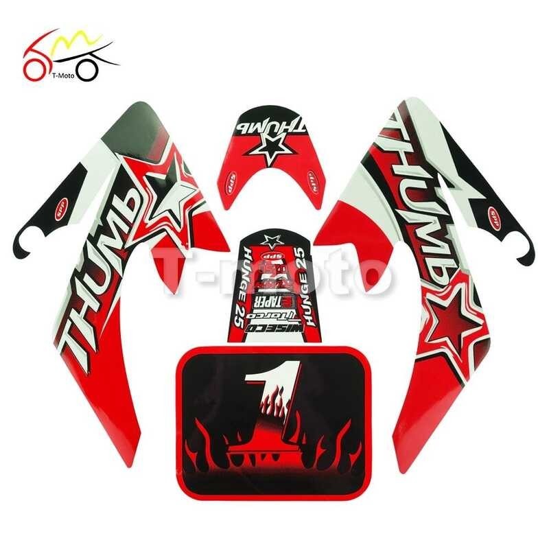 Blue Red Yellow Green Motorcycle Decal Sticker For CRF 50Cc Pit Dirt Bike Decals Moto X Ba s