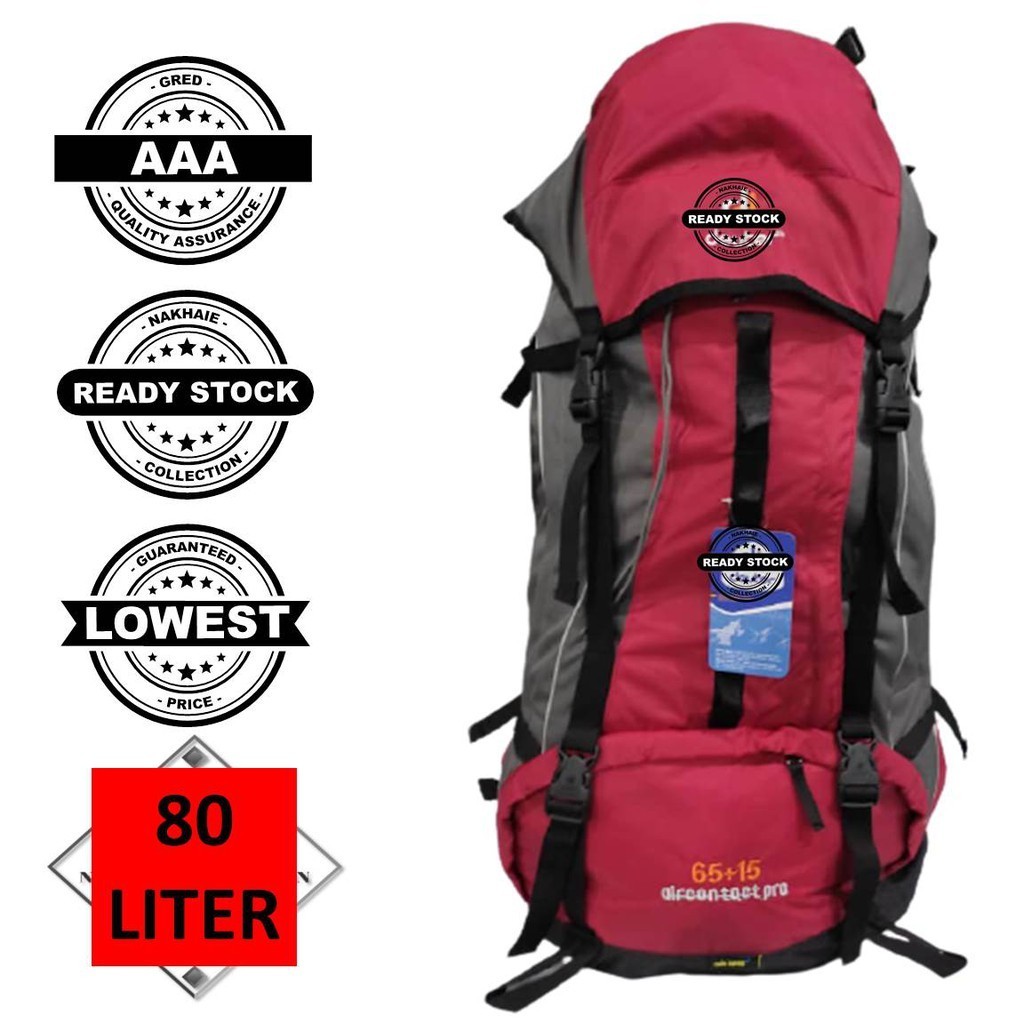 Pelbagai WARNA 80 LITER DEUTER AIRCONTACT PRO-BACKPACK-TRAVEL-HIKING-กันน ้ ํา