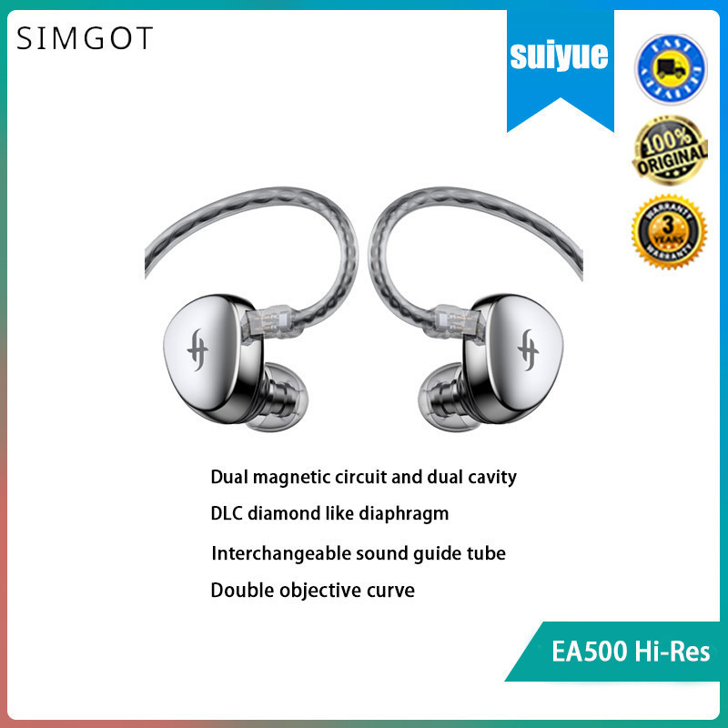 Simgot EA500 Hi-Res In Ear Monitor หูฟังพร ้ อมสายที ่ ถอดออกได ้ Dynamic Driver IEM หูฟังไฮไฟสเตอร