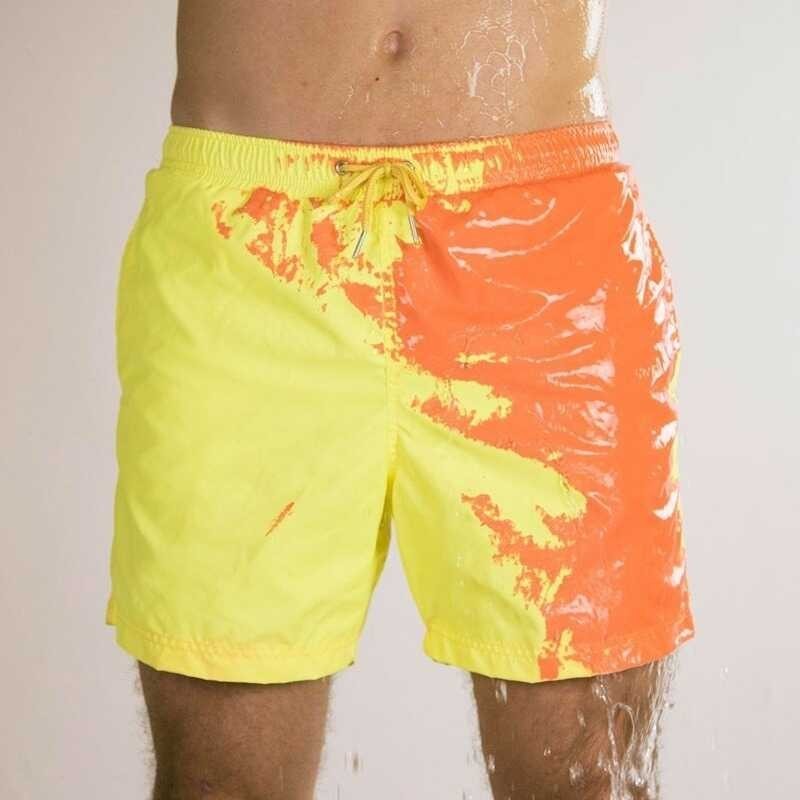 men short for new style 2023 Men's Beach Men Magical Color Change Swimming Short Trunks Summer Swim