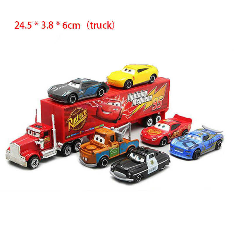 Toys 7Pcs 1:64 Cars Ueen Alloy Cars 7 In 1 Lighing Alloy Car Model Die-Cast Vehicles Children's Gif
