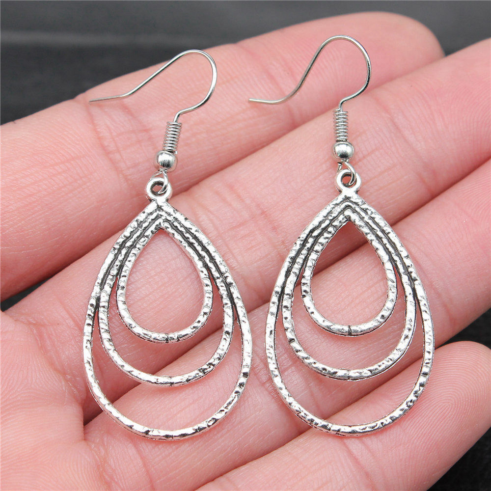 Geometric Water Drop Circle Drop & Dangle รูปที่ 2