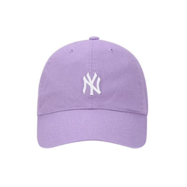 ♞MLB หมวก Unisex MLB NY หมวกเเก็ปโลโก้ลายปักNY สีม่วง