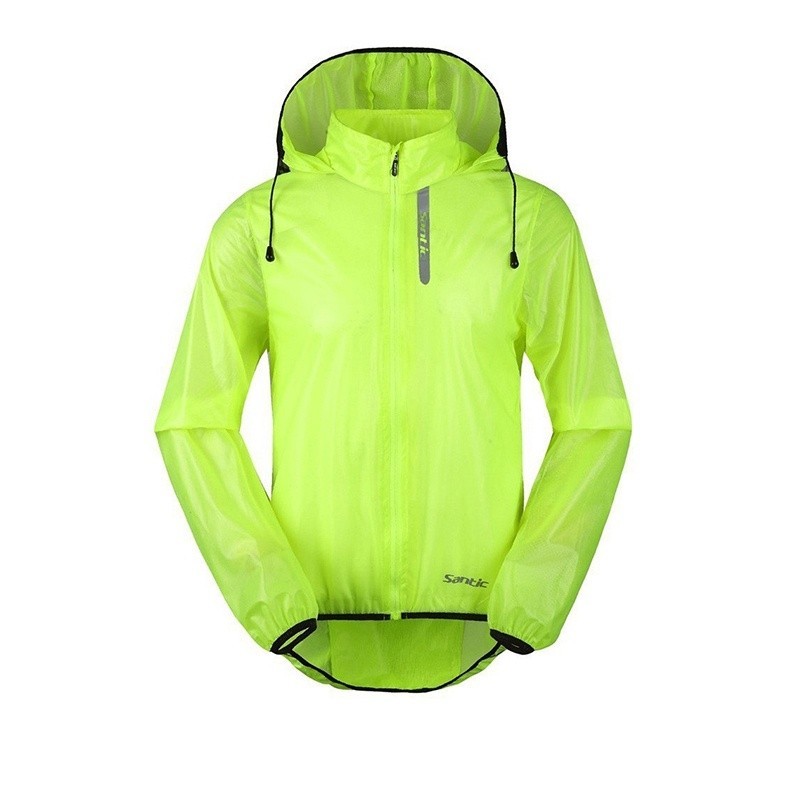 Santic Men's Cycling Jacket Windbreaker Anti-UV Windproof Raincoat MC07008V