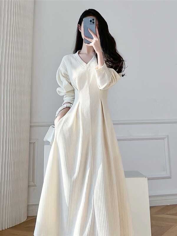 Alisa.Sonya ❤ (Clearance) สตรีสไตล์เกาหลีย้อนยุคชุดคอวีสายรัดเ