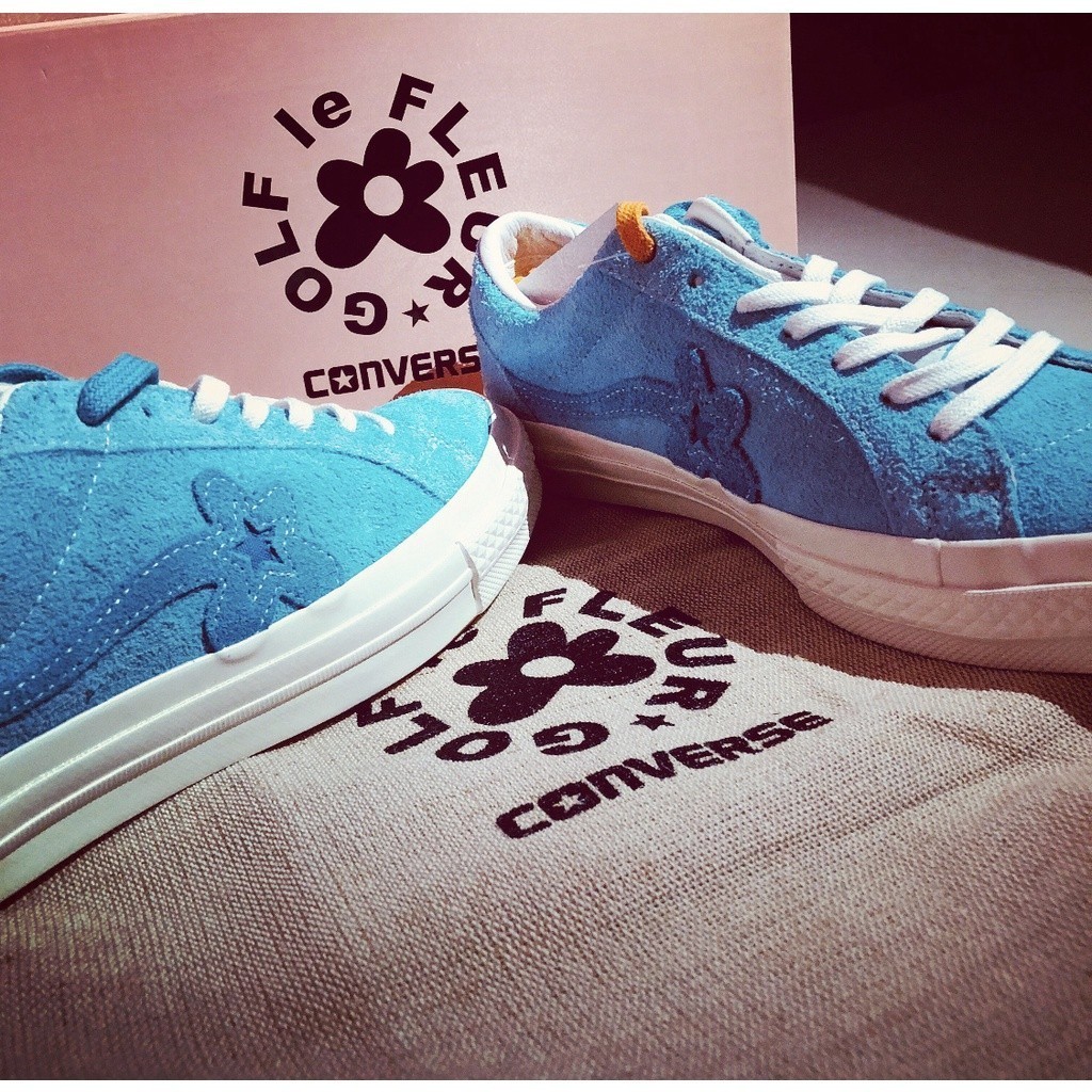 



 ♞Converse One Star Golf Le Fleur x Small flower TTC Joint name Trend low top shoes green and b