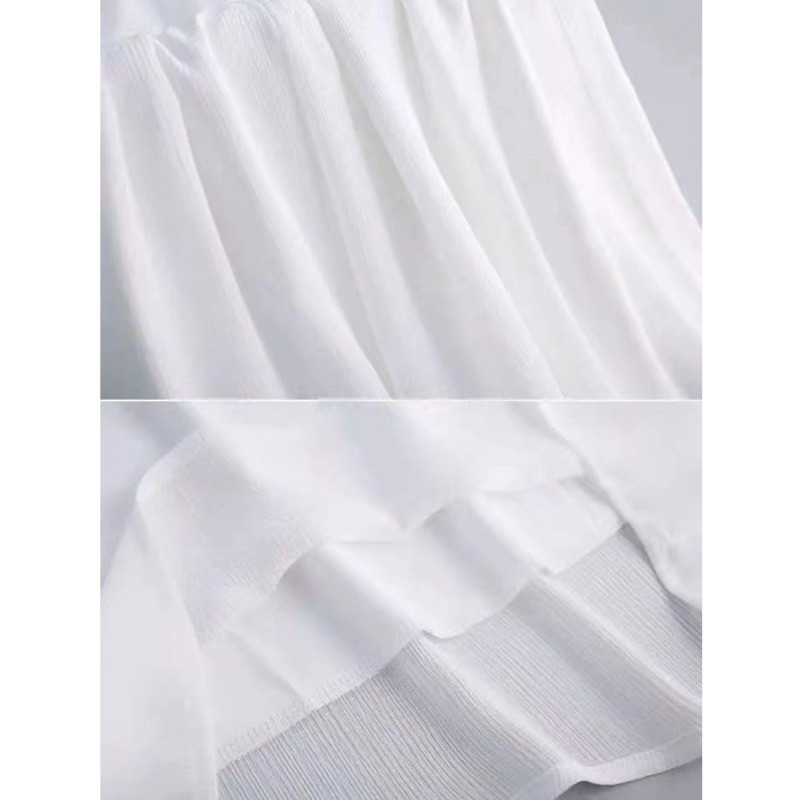 Skorts ผู้หญิงฤดูร้อนใหม่ผ้าไหมน้ําแข็งชีฟองเอวสูงบางกว้างขากว้างหลวม Drop ขนาดใหญ่ Cropped กางเกง - รูปที่ 7