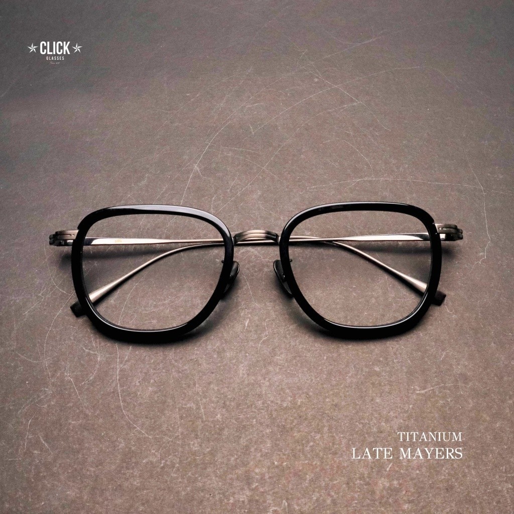♞,♘,♙Pin Optical รุ่น Late Mayers กรอบแว่นสายตา แว่นกรองแสง Click glasses