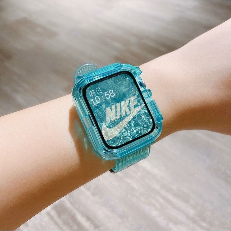 ขายดี สายนาฬิกาข้อมือ แบบใส สําหรับ Apple Smart Watch AppleWatch Iwatch7 654321Se แถมฟิล์มกันรอยหน้
