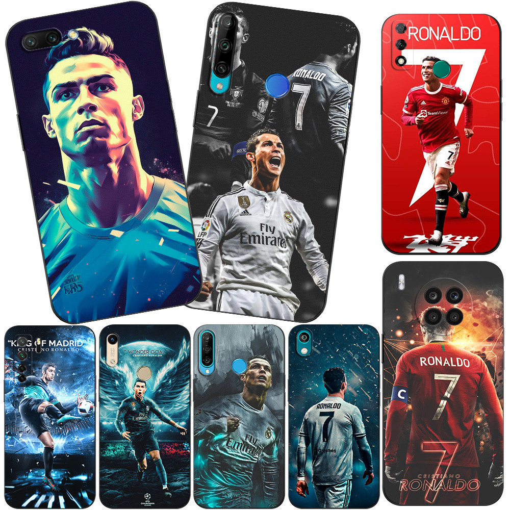 สําหรับ Huawei P40 Lite 5G 4GEP สมาร ์ ท 2020 NOVA 6SE 7SE โทรศัพท ์ ฝาครอบด ้ านหลังซิลิโคนสีดํา Tpu Cristiano Ronaldo