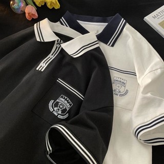 ส่งไวจากไทย TAYCEN M-2XL ฝ้าย เสื้อโปโล แขนสั้น เสื้อยืด ผู้…