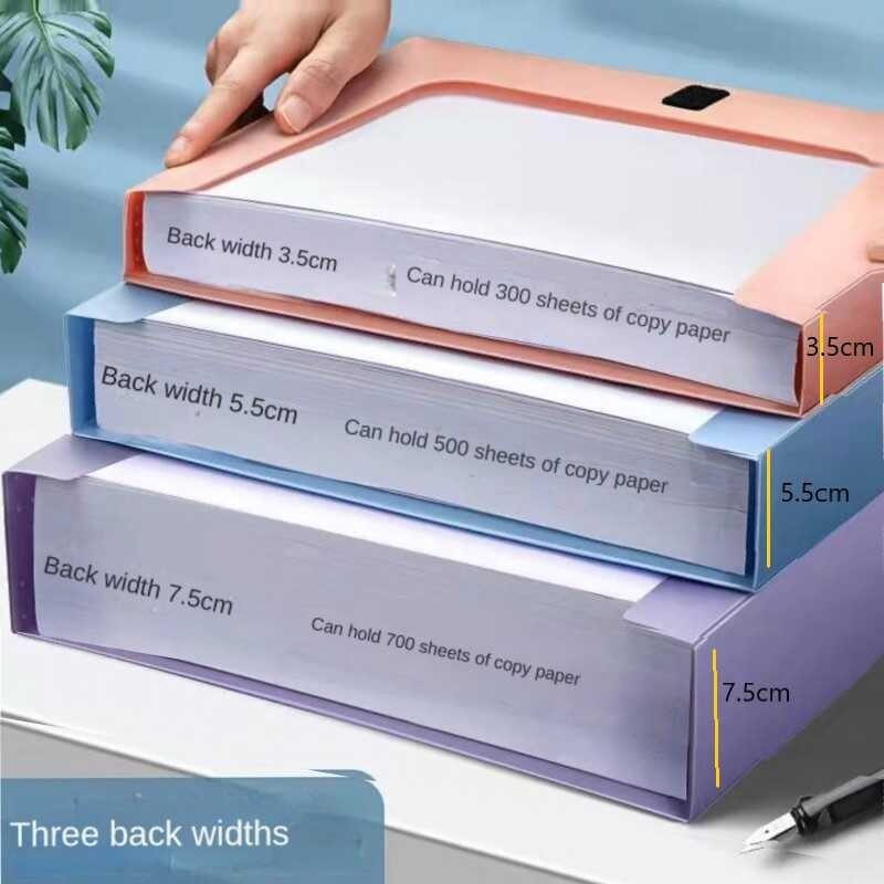 File 【Study】 Box A4 File Case Bond Paper Organizer Document Box File Organizer 32*24Cm Long Size