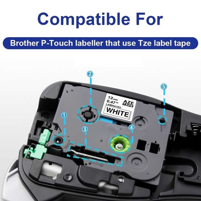 Tze Itari - 231 Tze เทปฉลากสําหรับ Brother P - Touch Maker Pt - D200 12 มม . สีด t