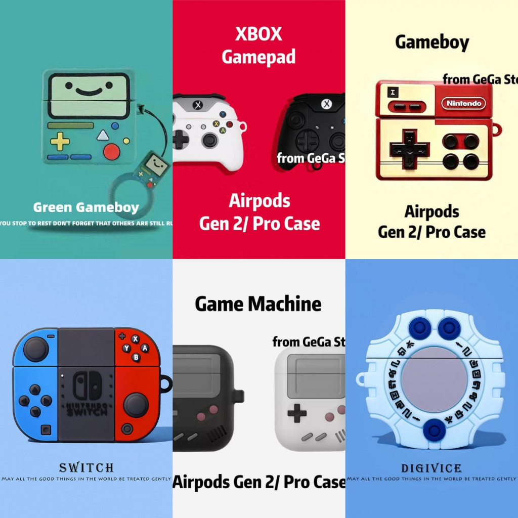 Switch Airpods Pro 2 Case Gameboy Airpods Case Silicone Airpods 3 Case XBOX PS5 Airpods 2 Case Funny