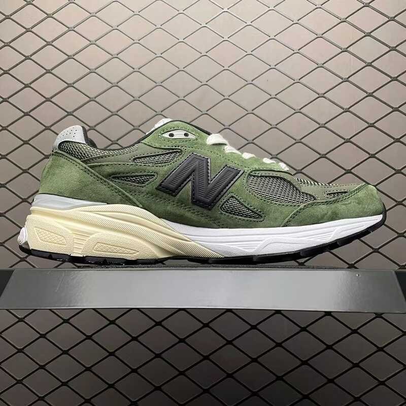 Balance_NB_NB990V3 gray Sneakers_New white grass brown green dark blue American Kith joint retro me