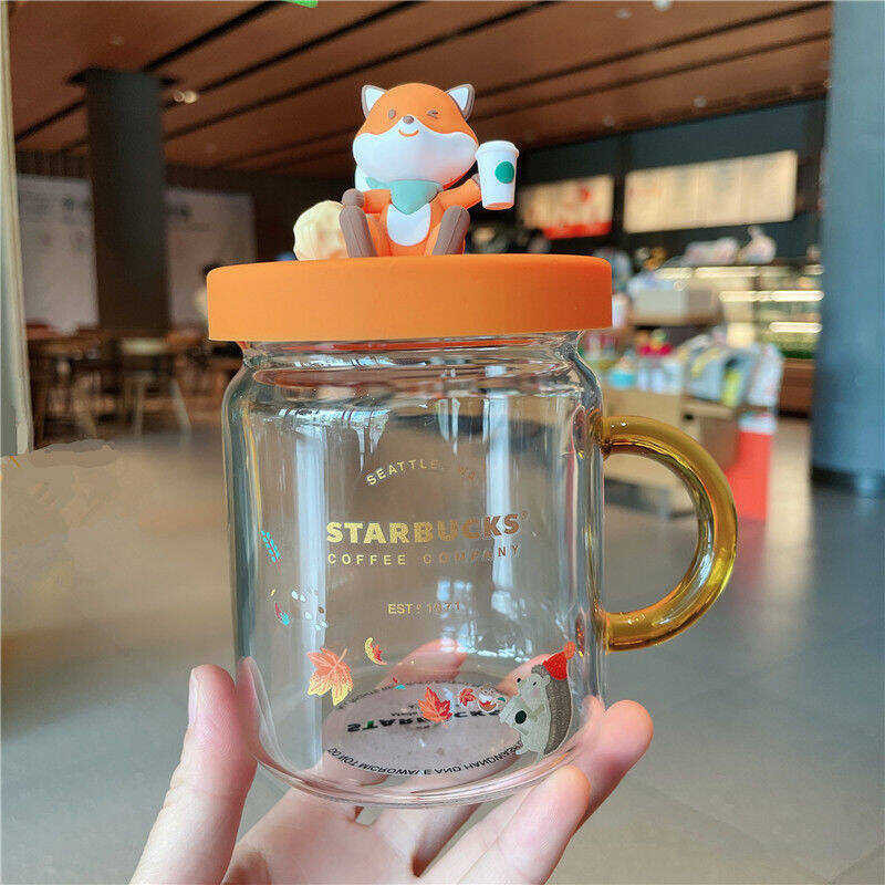 Korea Official Store Transparent Gradient Blue Ocean Rattan Glass High-value Cup Coffee 473ml Tumbl