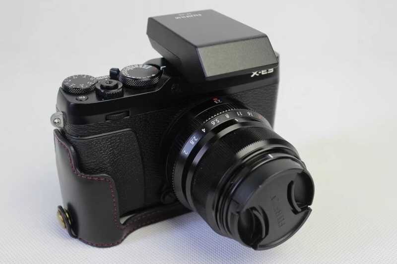 ❤️ ใหม่ Vintage Pu หนังกระเป๋ากล้องวิดีโอสําหรับ Fujifilm Fuji Xe3 Xe-3 ดิจิตอลกล้องป้องกันแบตเ