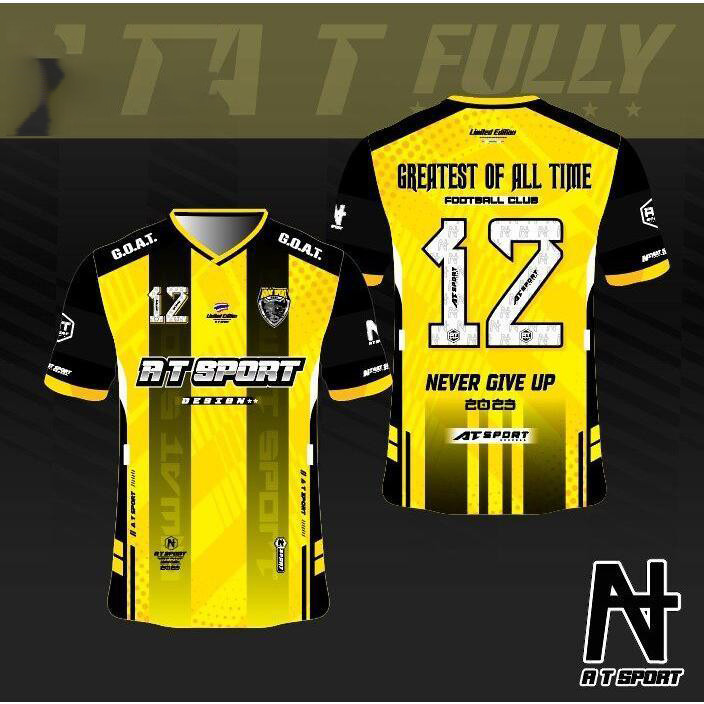 เสื้อแข่ง AT SPORT ผู้ชายไทย เสื้อกีฬาพิมพ์ลายเต็มแขนสั้น เสื้อยืด CODE:1