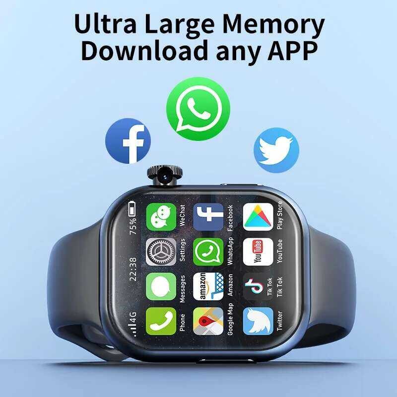 ❥ Goldenspike S10 สมาร์ทนาฬิกา 2.29 นิ้วamoled Smartwatch Android 9.0 ซิมการ์ด 800W Hdกล้องโรตา