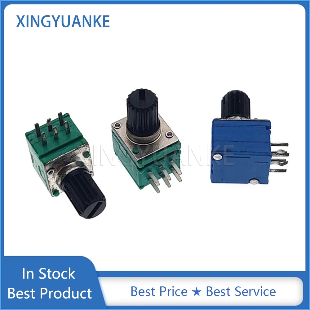 3 ชิ้น/ล็อต RK097G Dual 6-Pin B10K B20K B50K B100K B500K A20K A50K C50K C100K C500K เครื่องเสียงรถยนต์ปริมาณ Potentiometer พลาสติก 10 มม.
