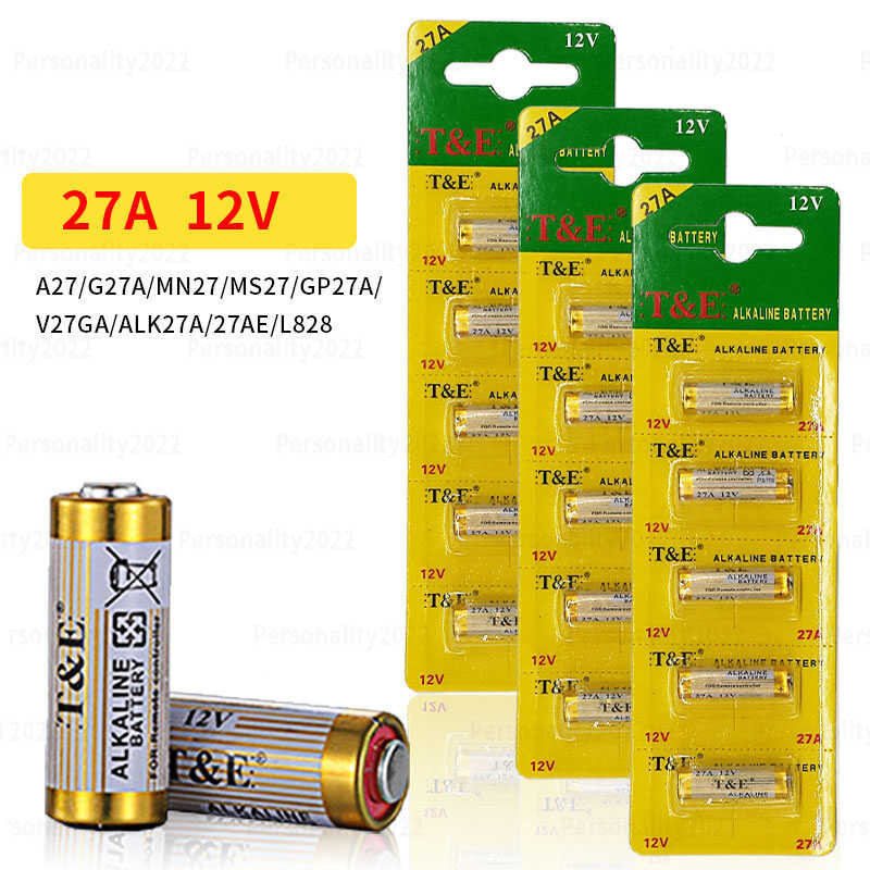 5ชิ้น-30ชิ้นแบตเตอรี่อัลคาไลน์12โวลต์27a A27แบตเตอรี่27ae 27Mn K27a