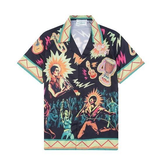 4860 casa เสื้อเชิ้ต แขนสั้น แฟชั่นสําหรับผู้ชาย ผู้หญิง